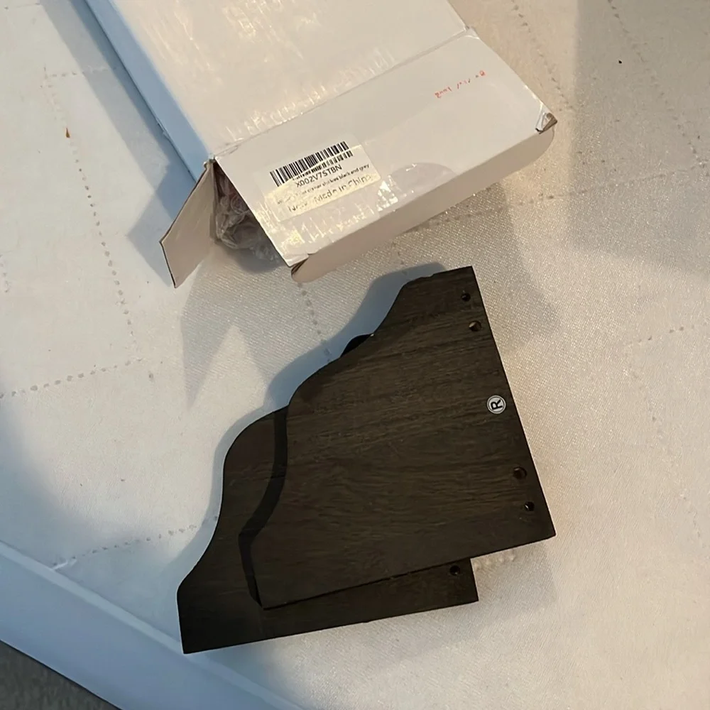 Rustic wood floating shelves